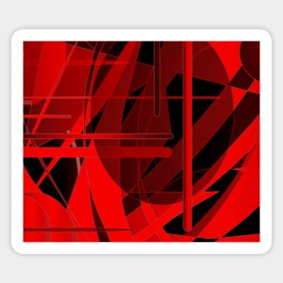 Red and black abstract Sticker